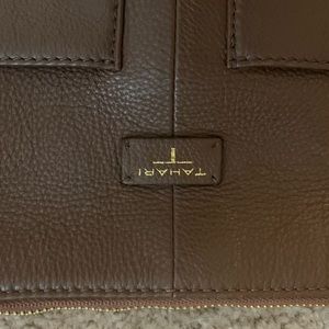 Tahari Brown leather hobo bag
